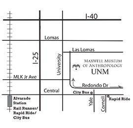 Map to Maxwell Museum