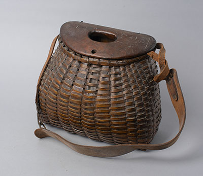 Antique fishing creel
