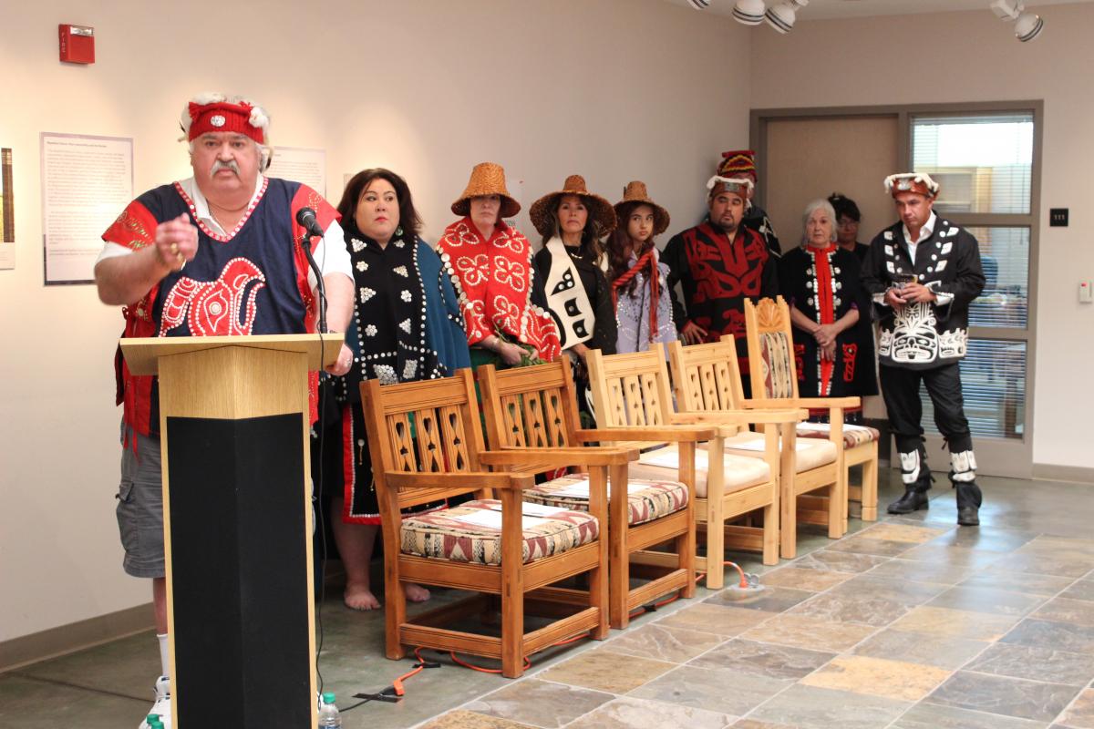 Tlowitsis Delegation, Totem Pole Blessing, September 16, 2017