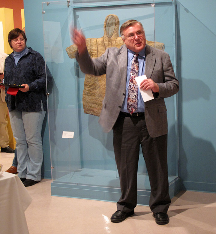 Former Director Jim Dixon at the exhibition opening