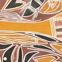 A Water Design” painted by Bulun, a Ganalbuingu artist from Milingbi, Australia, ca. 1970-1980.  Detail, 84.2.54 (on long term loan to the Maxwell Museum from the Albuquerque Museum)